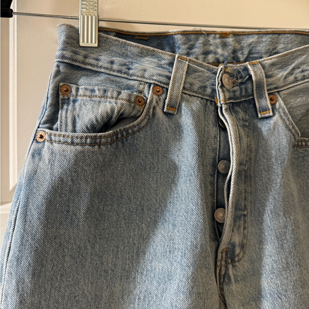 Levi's Vintage Distressed Straight Leg Jeans - Picture 6 of 11